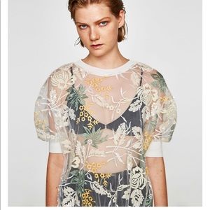 Sequin embroidered top